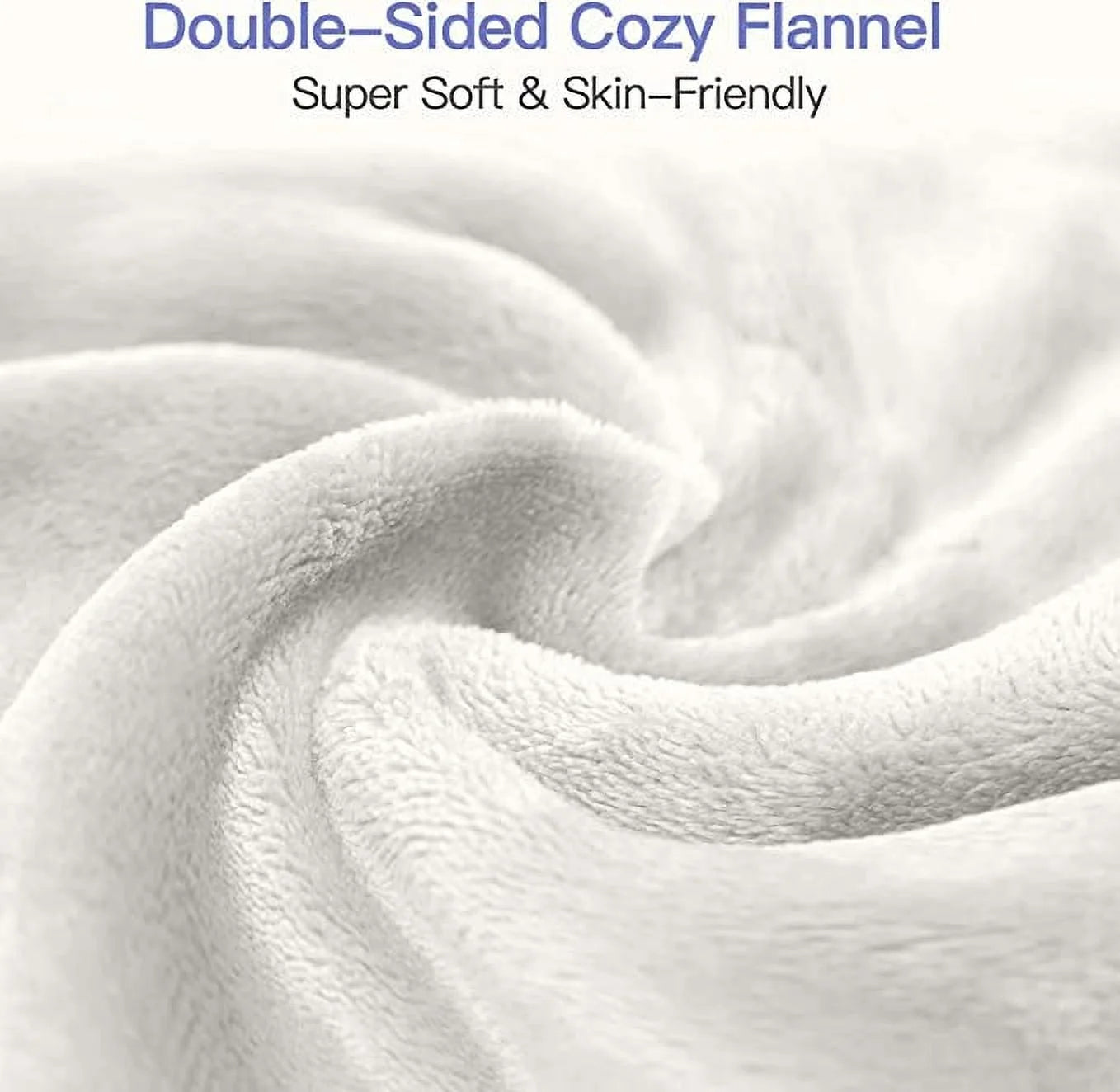 Electric Blanket King Size with Dual Control, 10 Heating Levels& 12 Hours Auto-Off, Overheat Protection, White