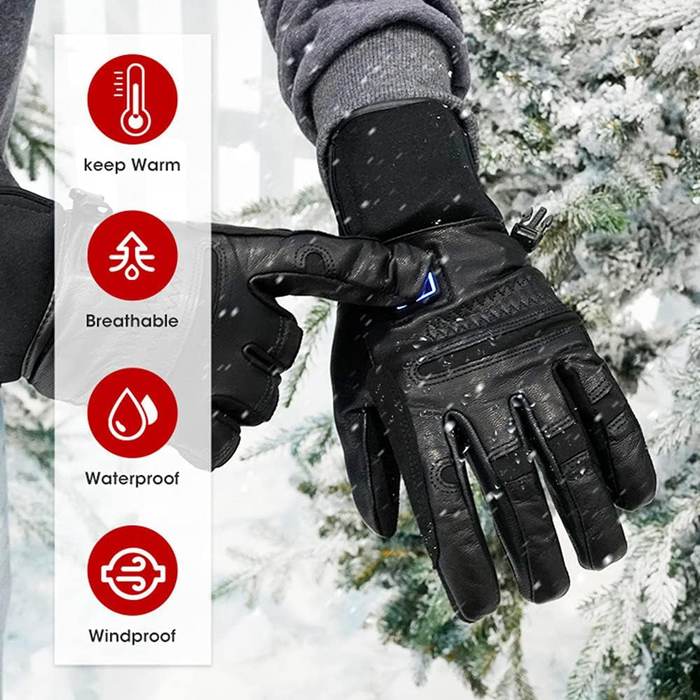 ed Gloves for Men and Women,Rechargeable Heated Electric Gloves,Suitable for Winter Outdoor Work,Skiing,Cycling,Running,Hiking,Etc.