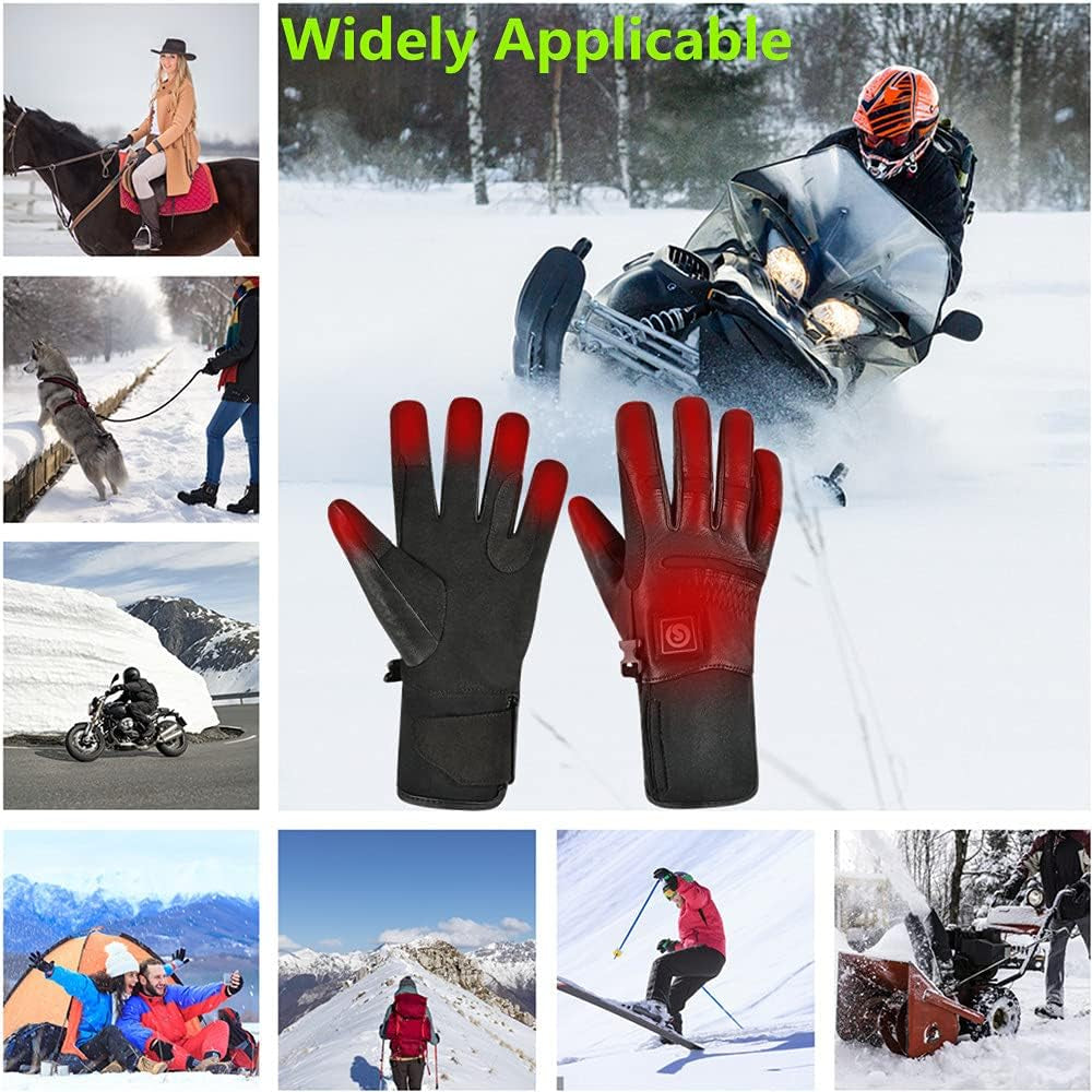 ed Gloves for Men and Women,Rechargeable Heated Electric Gloves,Suitable for Winter Outdoor Work,Skiing,Cycling,Running,Hiking,Etc.
