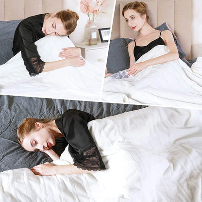 Electric Blanket King Size with Dual Control, 10 Heating Levels& 12 Hours Auto-Off, Overheat Protection, White