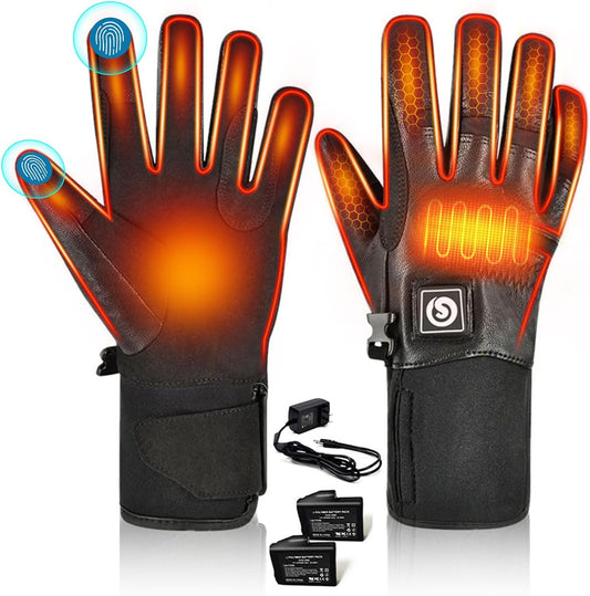 ed Gloves for Men and Women,Rechargeable Heated Electric Gloves,Suitable for Winter Outdoor Work,Skiing,Cycling,Running,Hiking,Etc.